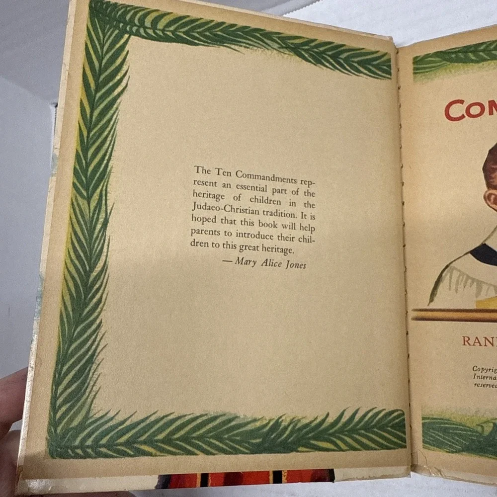 The Ten Commandments For Children - Mary Alice Jones (Hardcover, 1956) Vintage